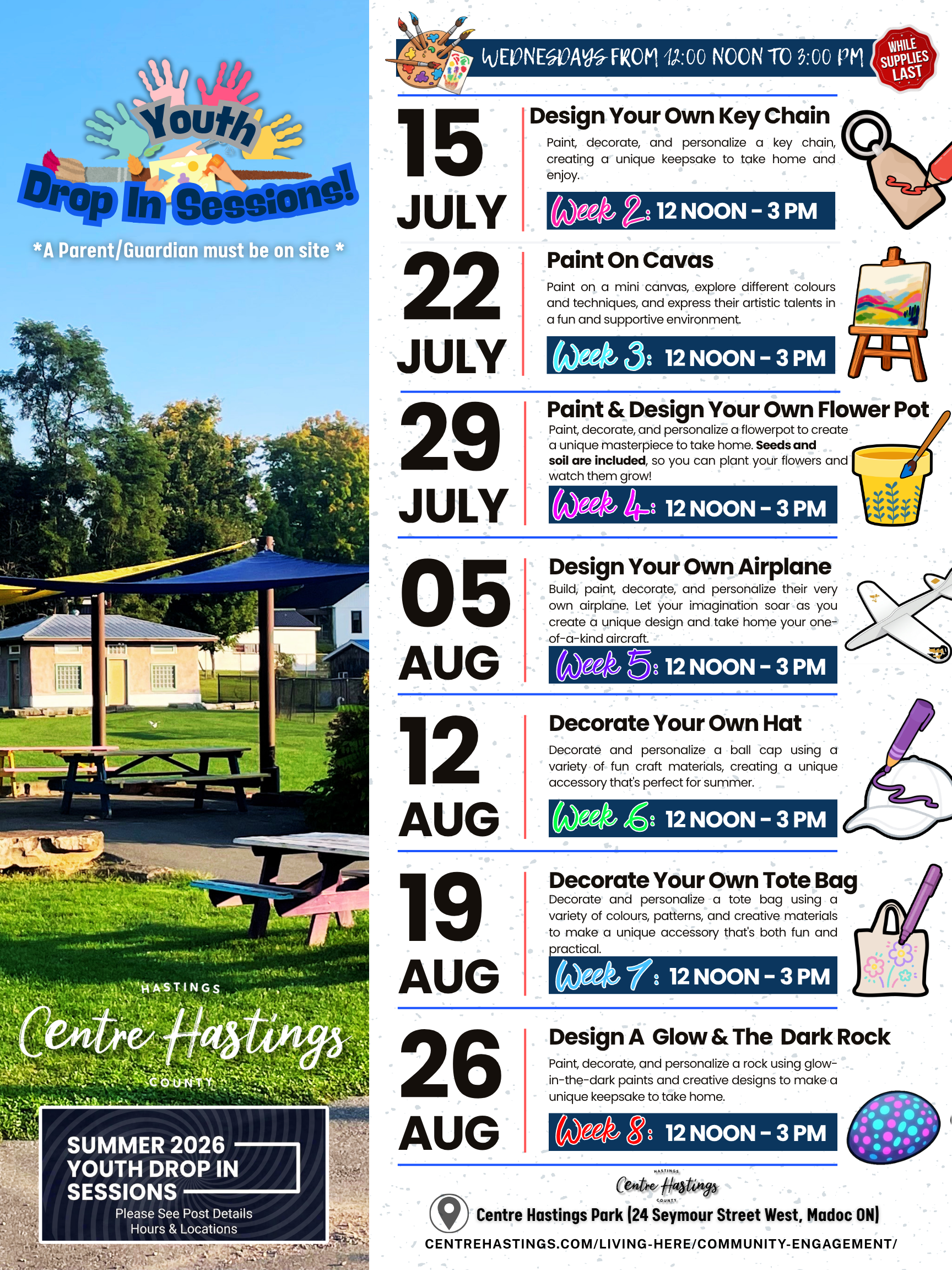 Centre Hastings Summer Youth Drop-In Sessions