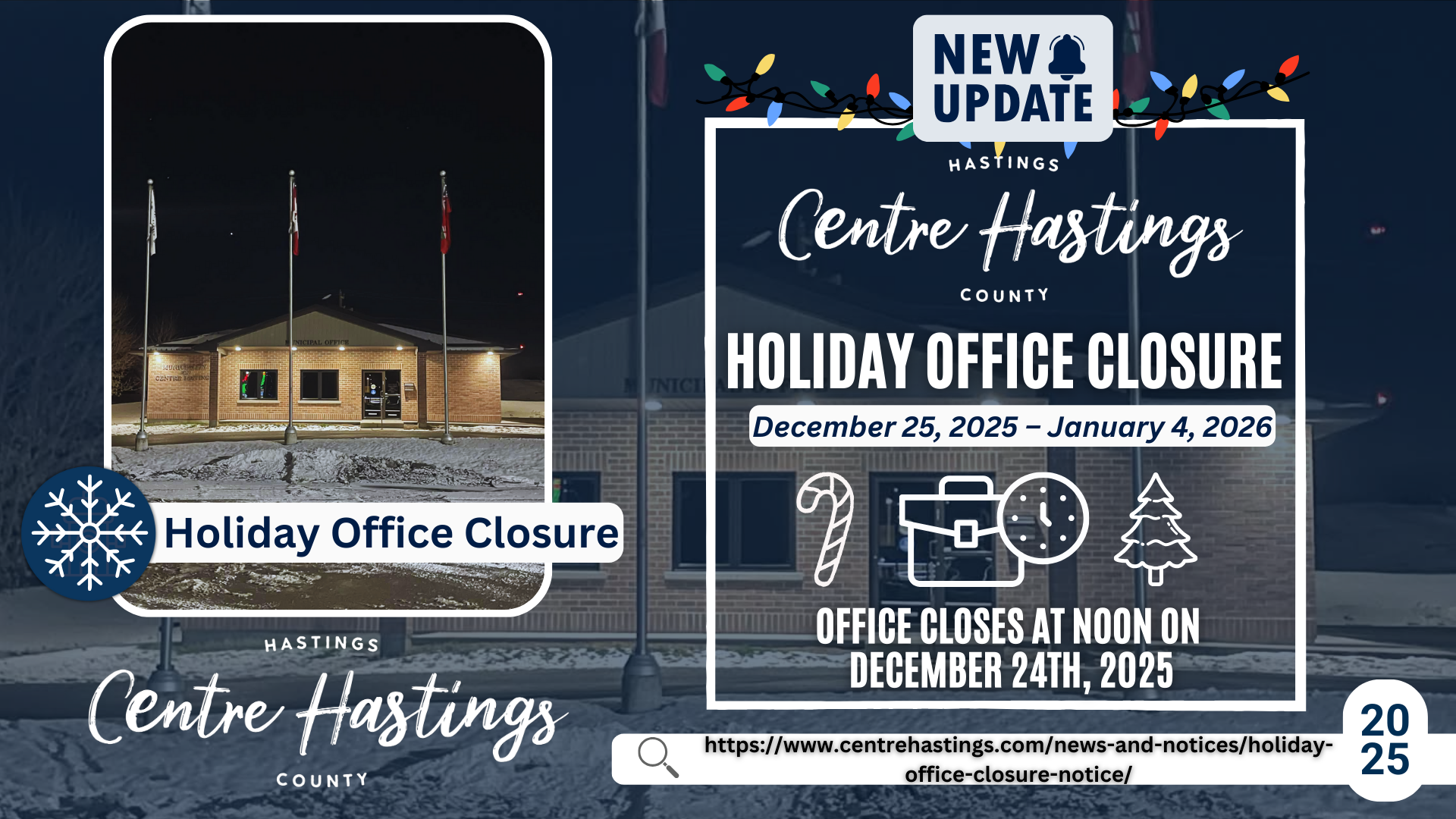 Holiday Office Closure Notice