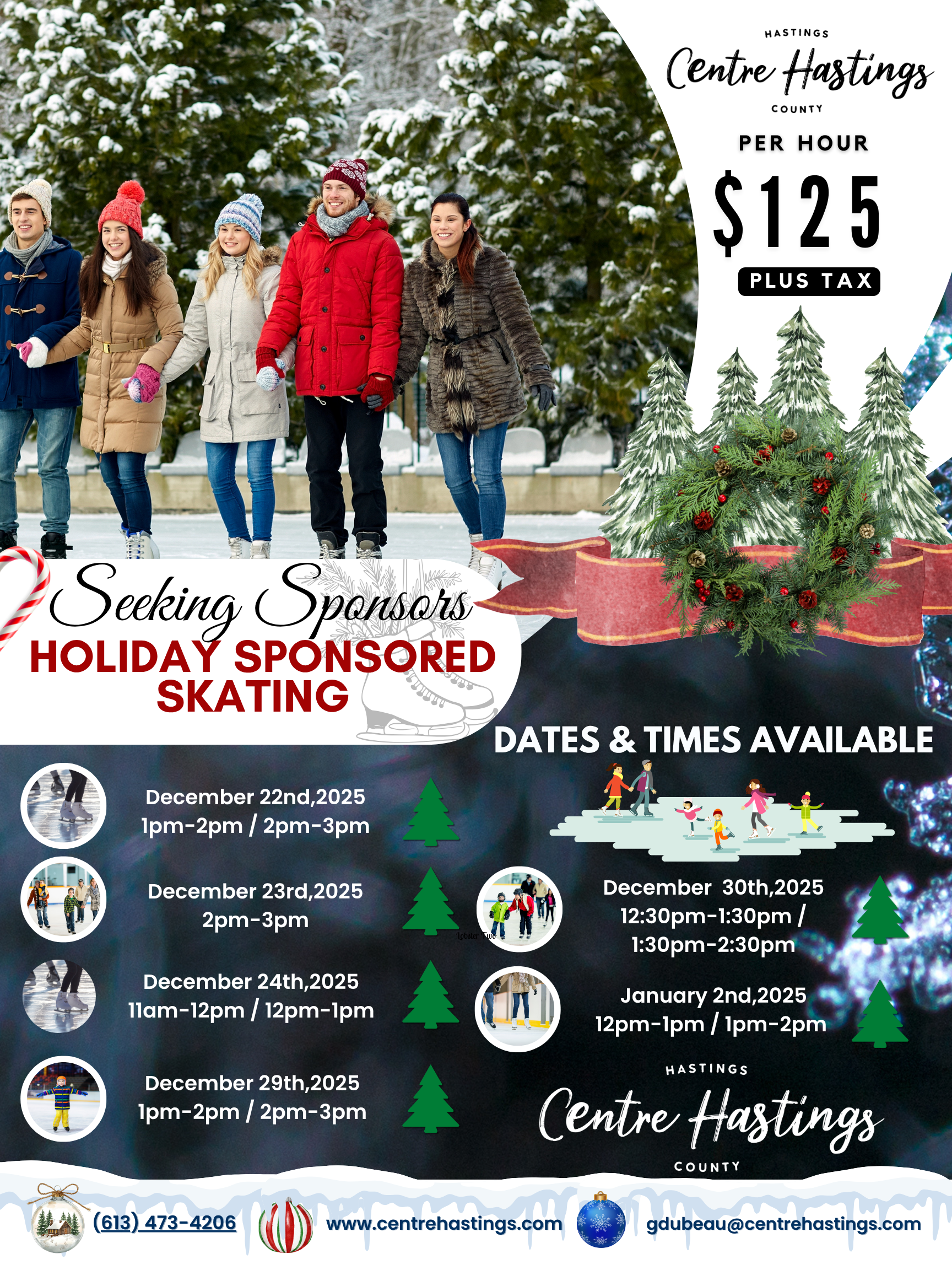 Holiday Skate Sponsorship Opportunity in Centre Hastings