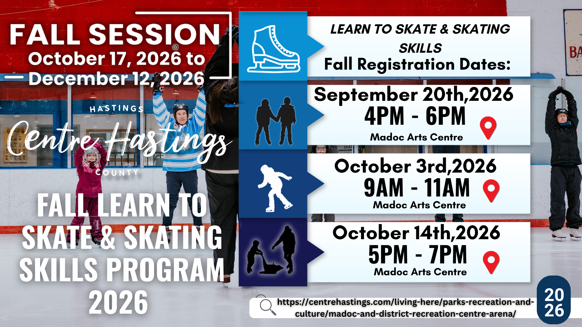 Learn to Skate & Skating Skills – Fall 2026 Registration Dates Announced