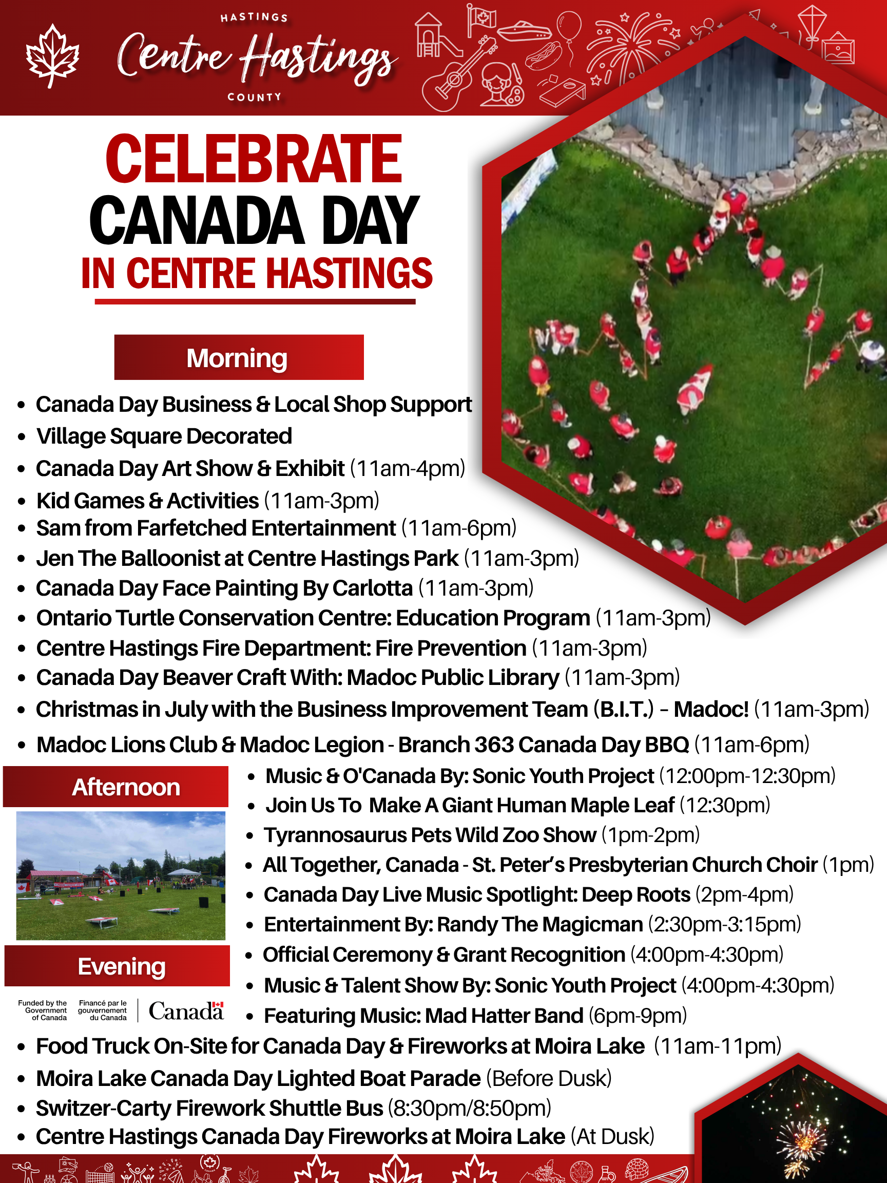Celebrate Canada Day In Centre Hastings : July 1st,2026