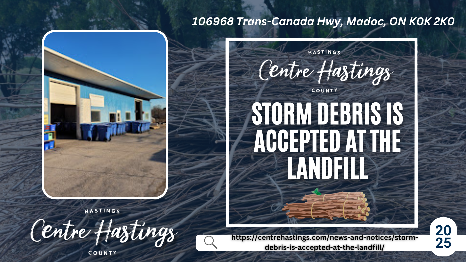 Storm Debris Is Accepted At The Landfill