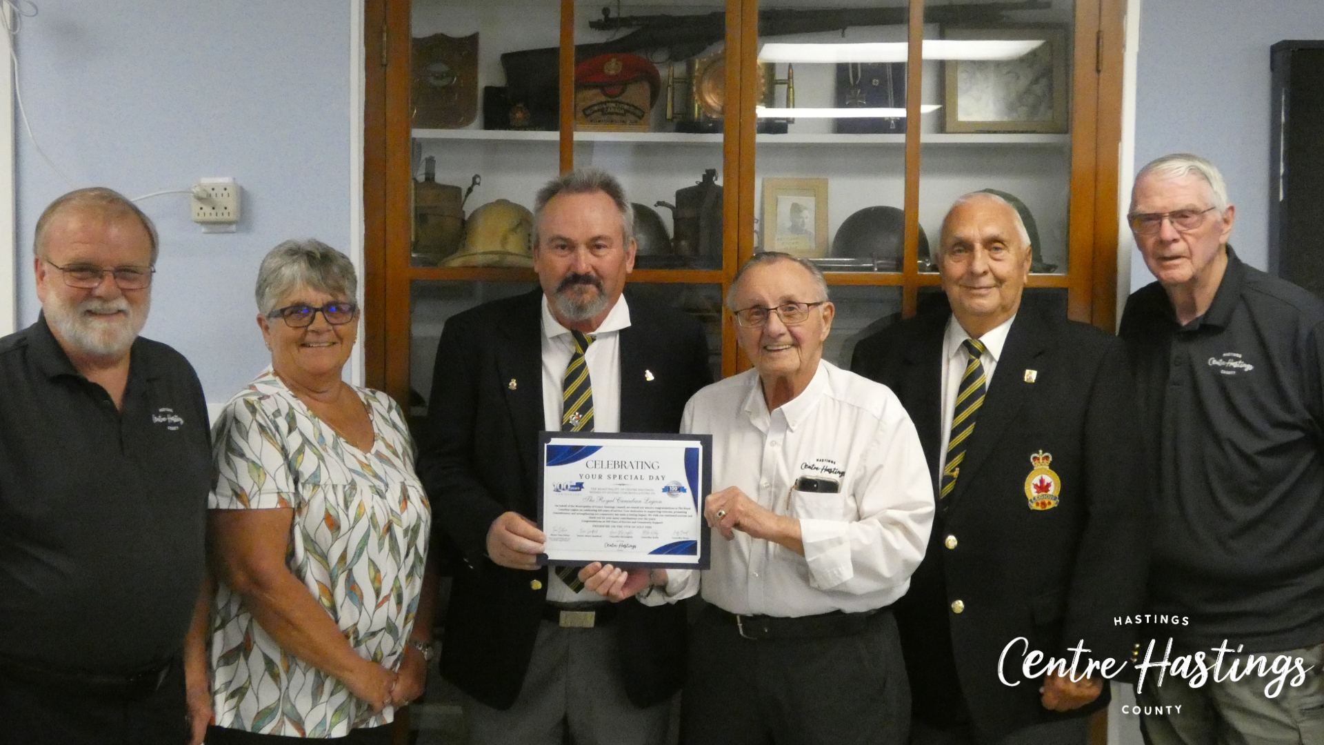 Centre Hastings Commemorates the Royal Canadian Legion’s 100th Anniversary with Recognition of Madoc Legion Branch 363