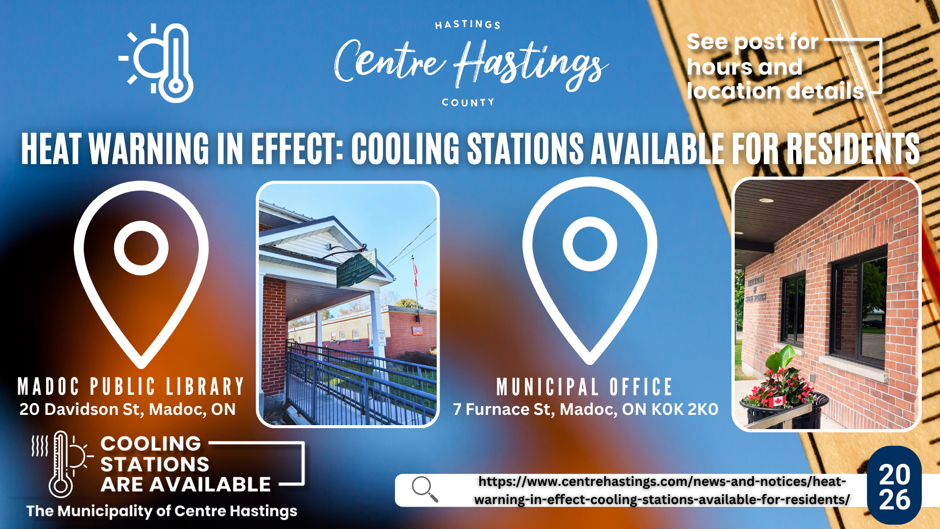 Heat Warning in Effect: Cooling Stations Available for Residents