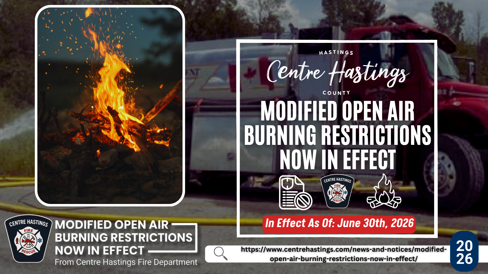 Modified Open Air Burning Restrictions Now In Effect