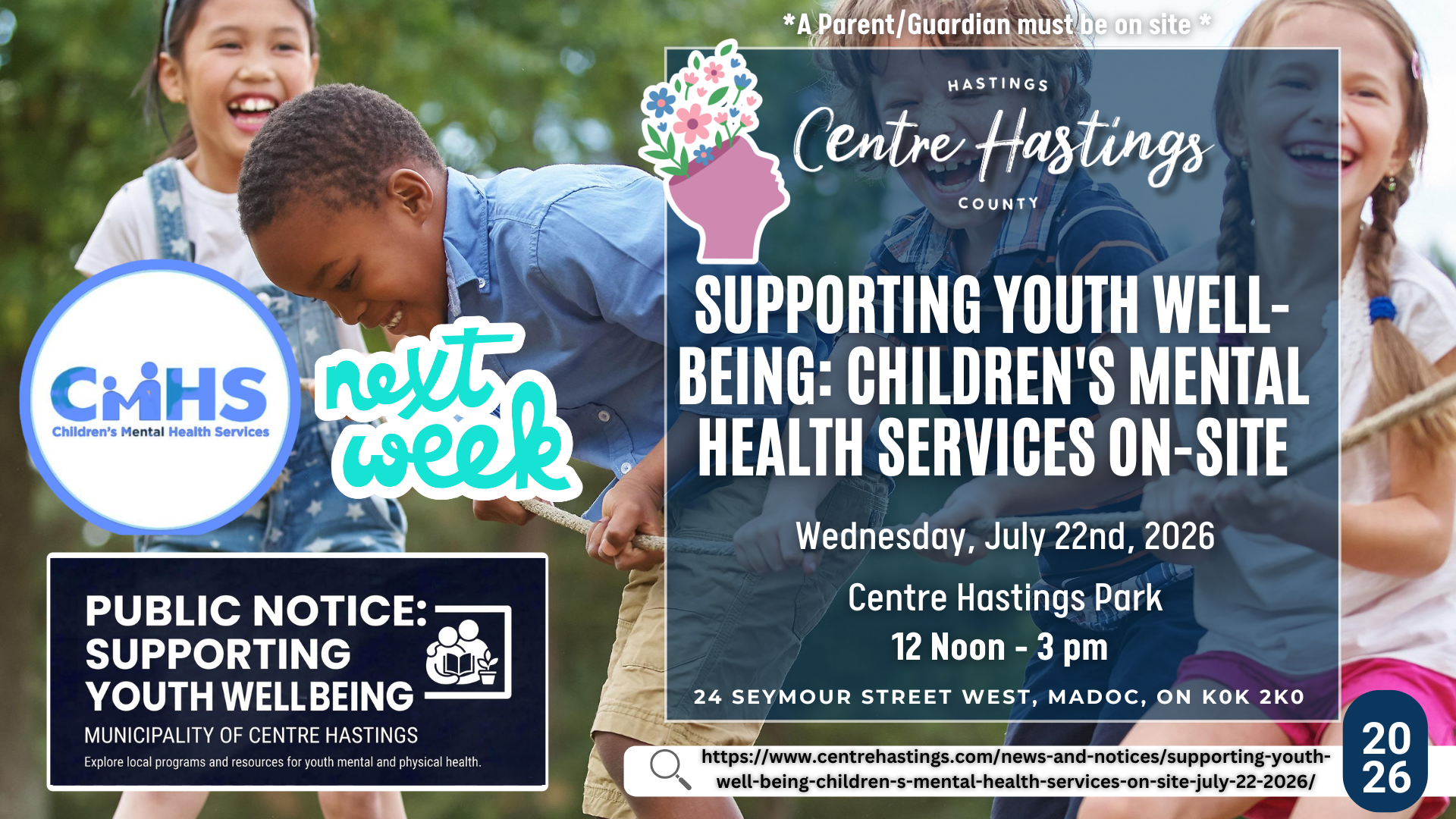 Supporting Youth Well-Being: Children's Mental Health Services On-Site July 22,2026