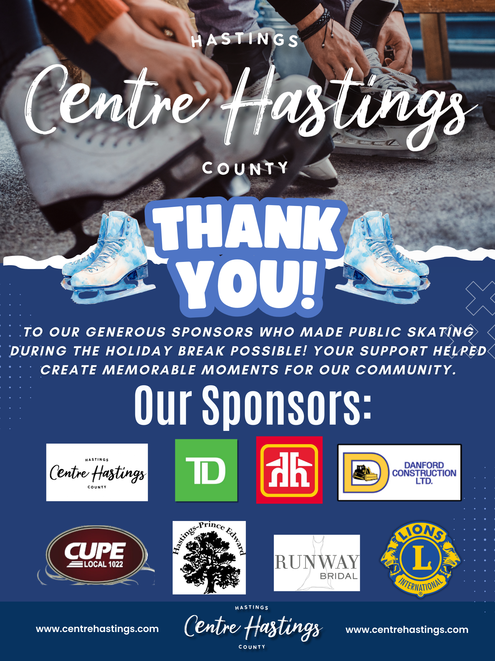 Thank You to Our Holiday Skating Sponsors!